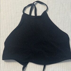Black sheer Halter Top with light shimmer - club wear
